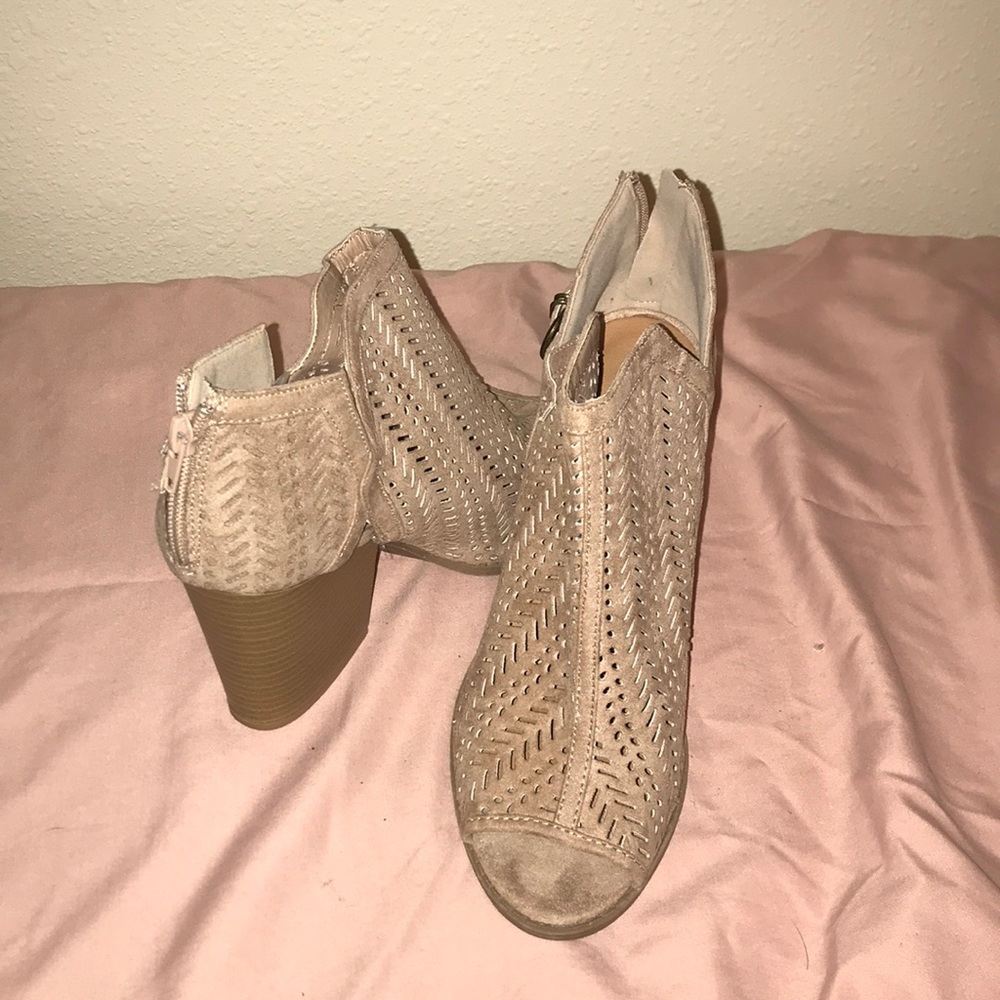 Comfy tan booties